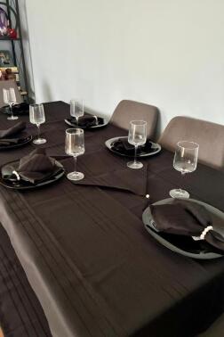 Colber 26 Parça Masa Örtüsü Takımı Siyah - Çeyiz Diyarı (1)