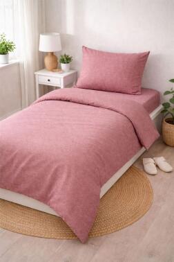 Colours Soft Tek Kişilik Nevresim Takımı Nar çiçeği - Çeyiz Diyarı