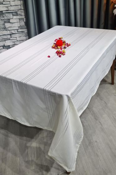 Corvver Dertsiz Masa Örtüsü 155x220 Krem - Çeyiz Diyarı (1)