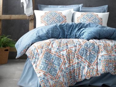 Cottonbox Bohem Grande Çift Kişilik Nevresim Takımı Mavi - Cotton Box