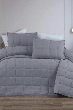 Cratos Comfort Çift Kişilik Yatak Örtüsü Gri - 1