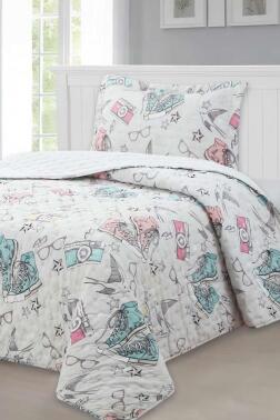 Cute Girl Genç Ve Çocuk Tek Kişilik Yatak Örtüsü 180x240 - Çeyiz Diyarı