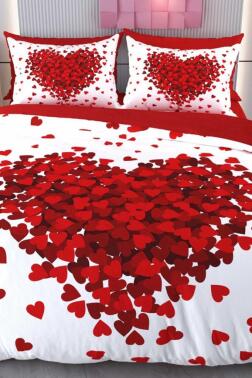 Dalya Mikro Saten 3D Dijital Baskılı Çift Kişilik Nevresim Takımı - Çeyiz Diyarı