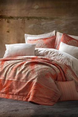 Dantela Elenor Nakışlı Nevresimli Yatak Örtüsü Seti - Dantela