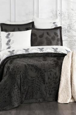 Defne 10 Parça Battaniyeli Çeyiz Seti Antrasit - Çeyiz Diyarı