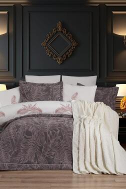 Defne 10 Parça Battaniyeli Çeyiz Seti Gül Kurusu - Çeyiz Diyarı