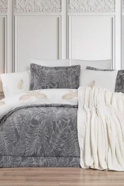 Defne 10 Parça Battaniyeli Çeyiz Seti Krem - Çeyiz Diyarı