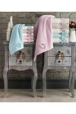 Deren Kelebek Figürlü 6lı Mutfak Havlu Seti - Çeyiz Diyarı