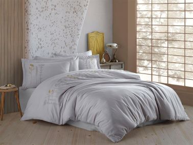 Diva Premium Çift Kişilik Nevresim Takımı Gri - Hobby