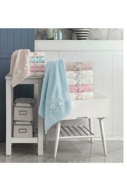 Dora Çiçek Figürlü 6lı El Yüz Havlu Seti - Çeyiz Diyarı