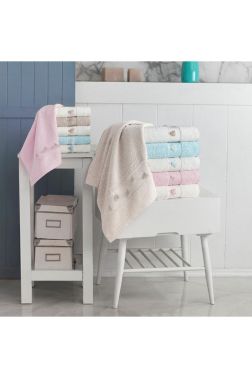 Dora Püskül Detaylı 6lı Mutfak Havlu Seti - Çeyiz Diyarı