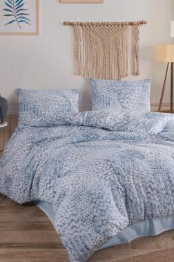 Dora Tek Kişilik Nevresim Takımı Mavi - Çeyiz Diyarı