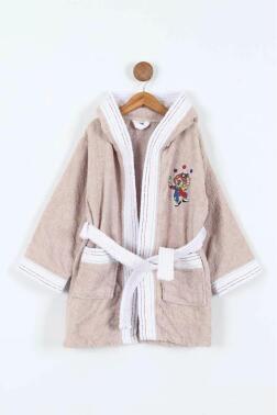 Duma 12-13 Yaş Çocuk Bornozu Bej - Çeyiz Diyarı