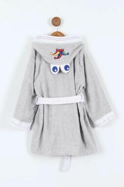 Duma 6-7 Yaş Çocuk Bornozu Gri - Çeyiz Diyarı (1)