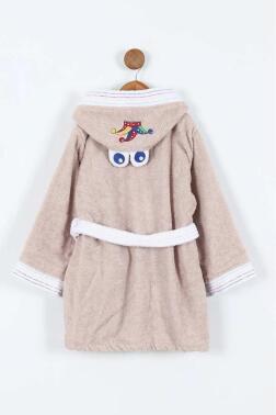 Duma 8-9 Yaş Çocuk Bornozu Bej - Çeyiz Diyarı (1)