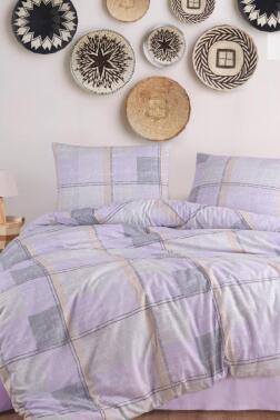 Eçim Tek Kişilik Nevresim Takımı Lila - Çeyiz Diyarı
