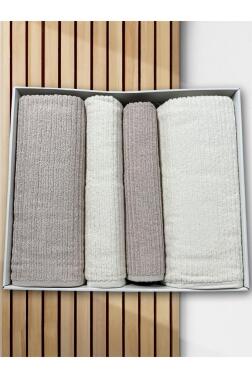 Ekol Hamam Takımı 4 Parça Krem - Bej - 1
