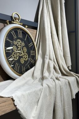 Elegance Pelüş Kaymaz Tabanlı Koltuk Örtüsü 170x215 Cm Bej - Çeyiz Diyarı