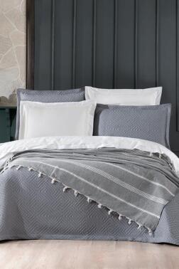 Elite Modern 8 Parça Gelin Seti Gri - Çeyiz Diyarı