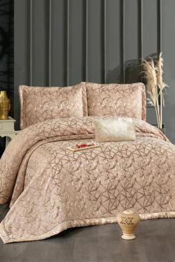 Eliz Şönil Çift Kişilik Yatak Örtüsü 260x260 cm Cappucino - Çeyiz Diyarı