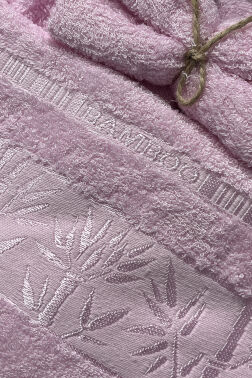 Elmas Bambu 10 Parça Aile Bornoz Takımı Krem Pembe - 4