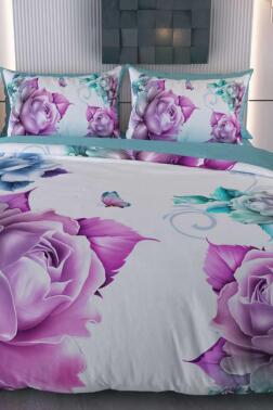 Elon Mikro Saten 3D Dijital Baskılı Çift Kişilik Nevresim Takımı - Çeyiz Diyarı