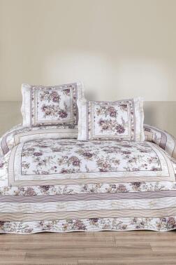 Elora Baskılı Kapitoneli Çift Kişilik Yatak Örtüsü - Çeyiz Diyarı