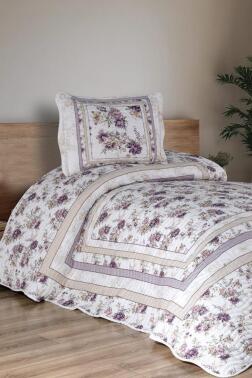 Elora Baskılı Kapitoneli Tek Kişilik Yatak Örtüsü - Çeyiz Diyarı