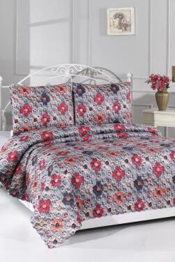 Eloria Ultrasonik Kapitoneli 5D Baskılı Çift Kişilik Yatak Örtüsü - Çeyiz Diyarı (1)