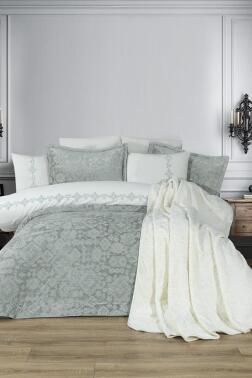 Emila 10 Parça Battaniyeli Çeyiz Seti Adaçayı - Çeyiz Diyarı