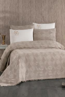 Emily 7 Parça %100 Pamuk Gelin Seti Cappucino - Çeyiz Diyarı