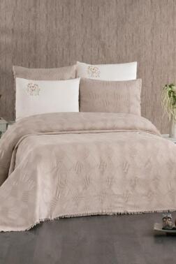 Emily 7 Parça %100 Pamuk Gelin Seti Vizon - Çeyiz Diyarı