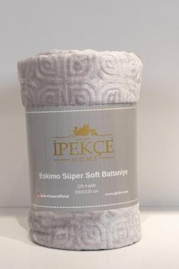 Eskimo Süper Soft Tek Kişilik 150x200 cm Battaniye Gri - Çeyiz Diyarı