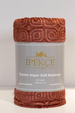 Eskimo Süper Soft 130x170 cm Tv Battaniyesi Turuncu - Çeyiz Diyarı