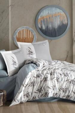 Estate Çift Kişilik Poplin Nevresim Takımı Taş - Hobby