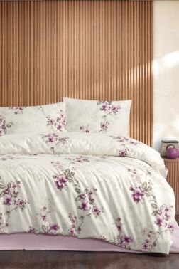Eva 6 Parça Comforter Çeyiz Seti Mürdüm - Çeyiz Diyarı