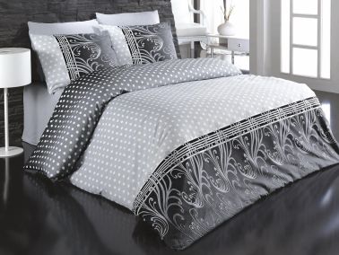Felicia Deluxe Çift Kişilik Nevresim Takımı Gri - Çeyiz Diyarı
