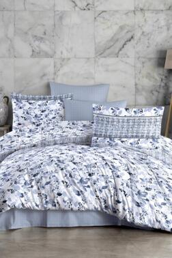 Fendi Çift Kişilik Nevresim Takımı İndigo - Çeyiz Diyarı