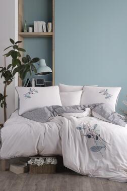 Flosh Linea 6 Parça %100 Pamuk Çift Kişilik Nevresim Takımı - Çeyiz Diyarı