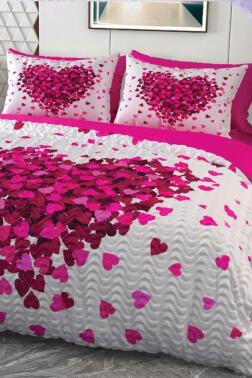 For Me Mikro Saten 3D Dijital Baskılı Dört Mevsim Çift Kişilik Nevresim Takımı - Çeyiz Diyarı