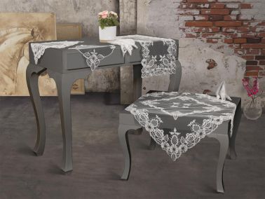 Fransız Crown Salon Takımı 16 Parça Beyaz - Çeyiz Diyarı