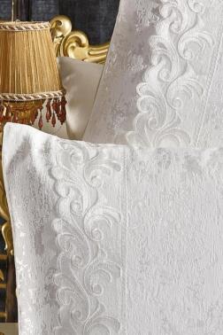 Fransız Dantelli Belinda Yatak Örtüsü Krem - Çeyiz Diyarı (1)