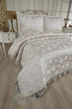 Fransız Dantelli Seravelle Çift Kişilik Yatak Örtüsü 230x250 cm - Çeyiz Diyarı (1)