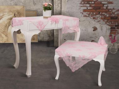 Fransız Mary Salon Takımı 16 Parça Pembe - Çeyiz Diyarı