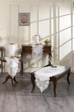 Gardenya Salon Takımı 5 Parça Krem - Çeyiz Diyarı