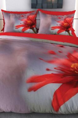 Garia Mikro Saten 3D Dijital Baskılı Çift Kişilik Nevresim Takımı - Çeyiz Diyarı