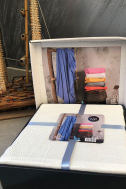 Gece Bambu Çift Kişilik Tek Pike Beyaz - Çeyiz Diyarı