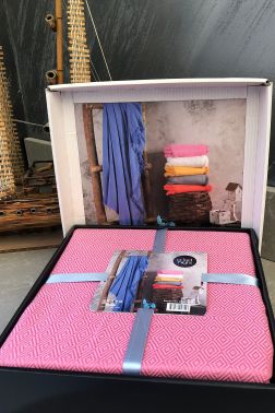 Gece Bambu Çift Kişilik Tek Pike Pembe - Çeyiz Diyarı