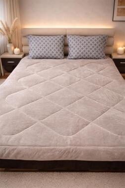 Geometrik Wellsoft 195x215 Cm Çift Kişilik Yorgan Takımı - Çeyiz Diyarı (1)