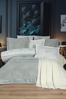 Gözde 10 Parça Battaniyeli Çeyiz Seti Adaçayı - Çeyiz Diyarı